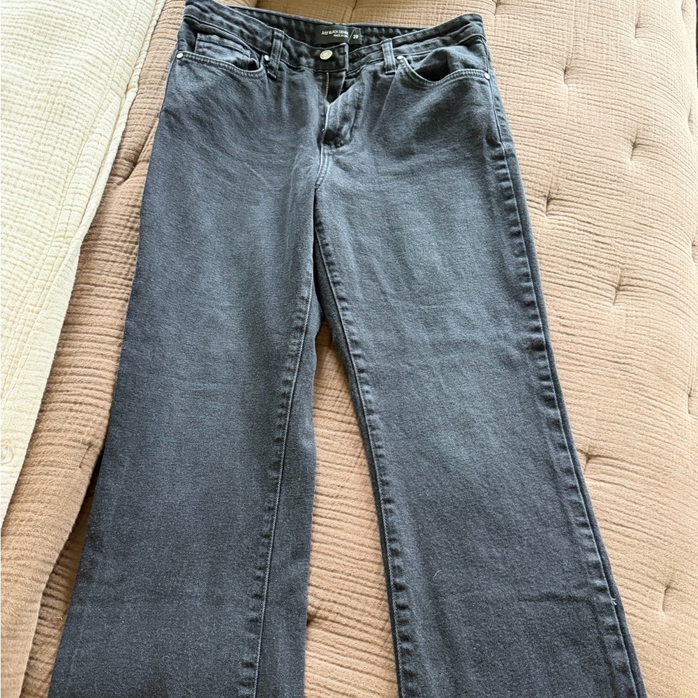 Just Black Black High-Rise Wide Leg Jeans